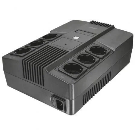Trust SAI UPS 800VA 23326 - Sistema Alimentación Ininterrumpida con Batería, 6 Salidas Protegidas, Función AVR, Formato Bloque Trust SAI UPS 800VA 23326 - Sistema Alimentación Ininterrumpida con Batería, 6 Salidas Protegidas, Función AVR, Formato Bloque